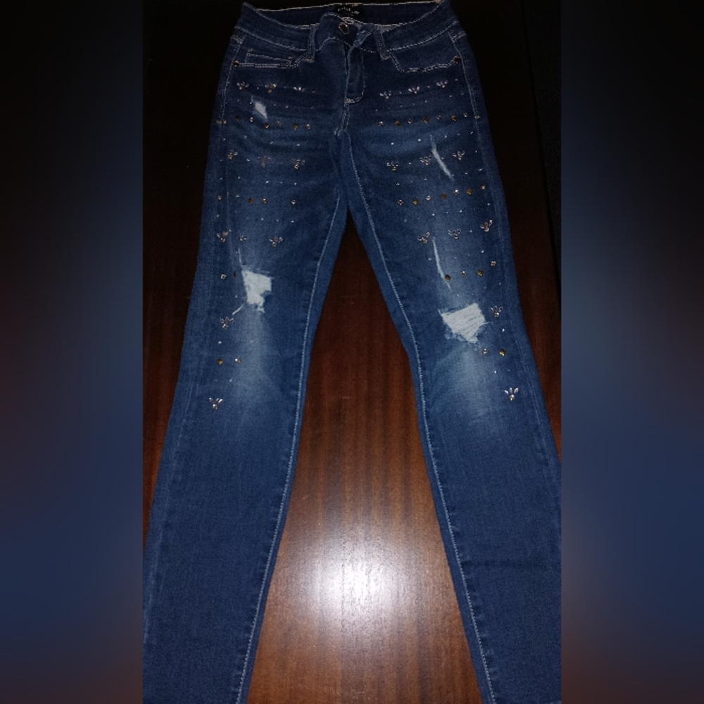 Blue Bebe stretch skinny ripped jeans